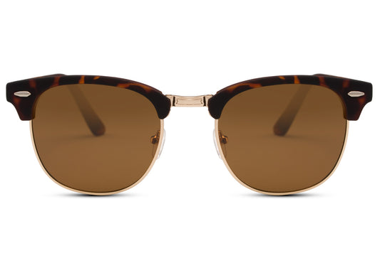 Classic Brown Clubmaster Sunglasses