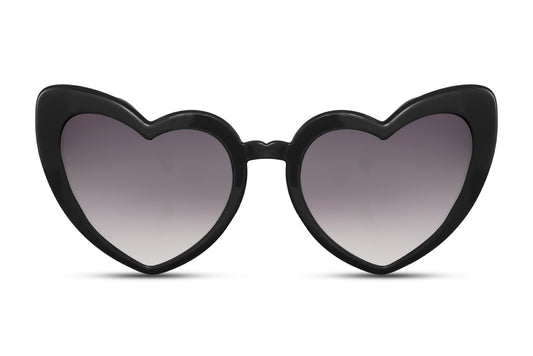 Luxury Heart Shape White Frame Women Sunglasses