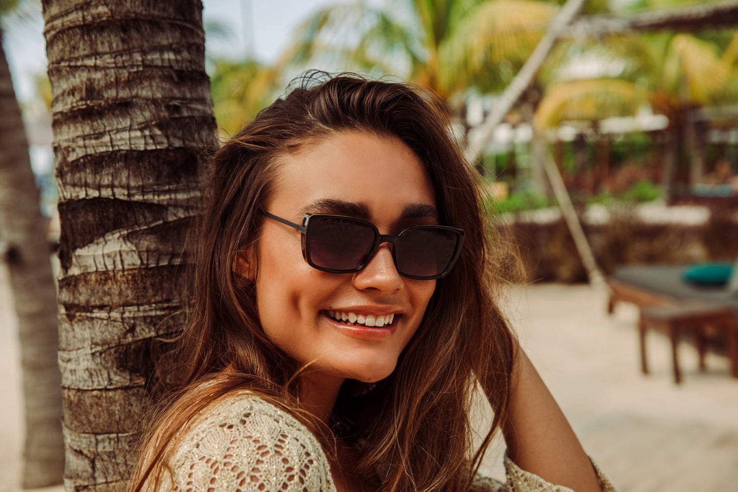 Black Color Rectangle Cat Eye Sunglasses