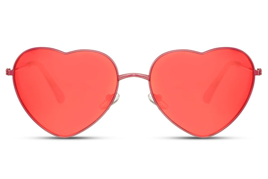 Heart Shape Red Color Women Sunglasses