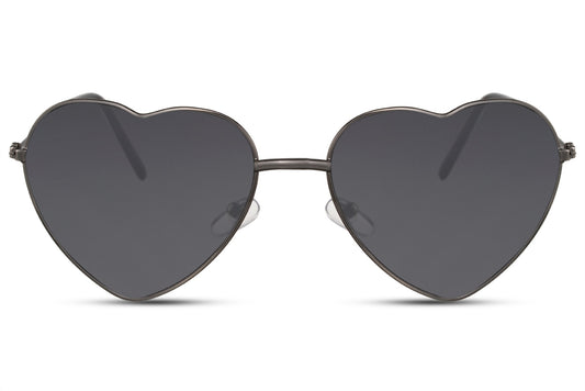 Luxury Heart Shape Black Color Women Sunglasses