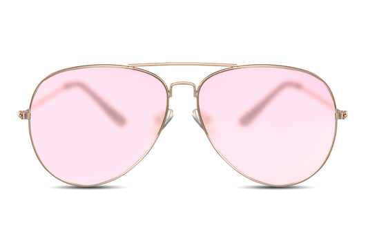 Gradient Pink Transparent Designer Aviator Sunglasses