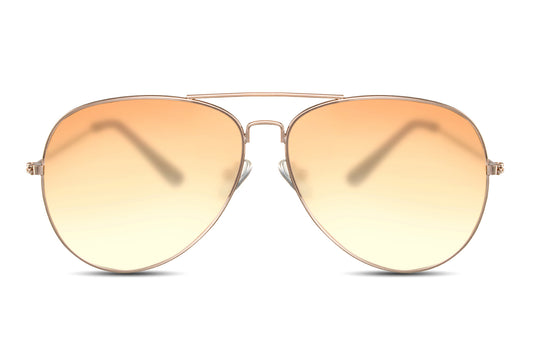 Orange Colour Gradient Aviator Sunglasses