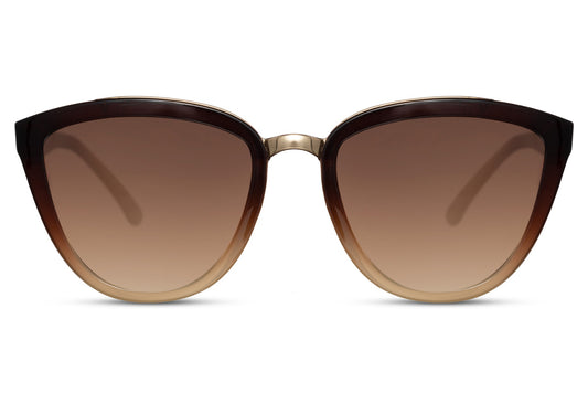 Gradient Color Oversized Cat Eye Sunglasses