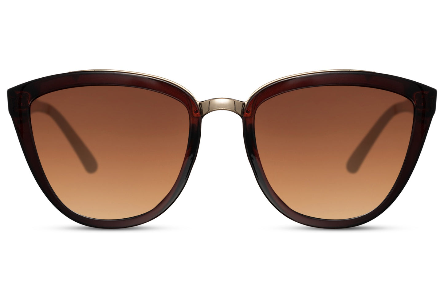Stylish Oversized Brown Cat Eye Sunglasses