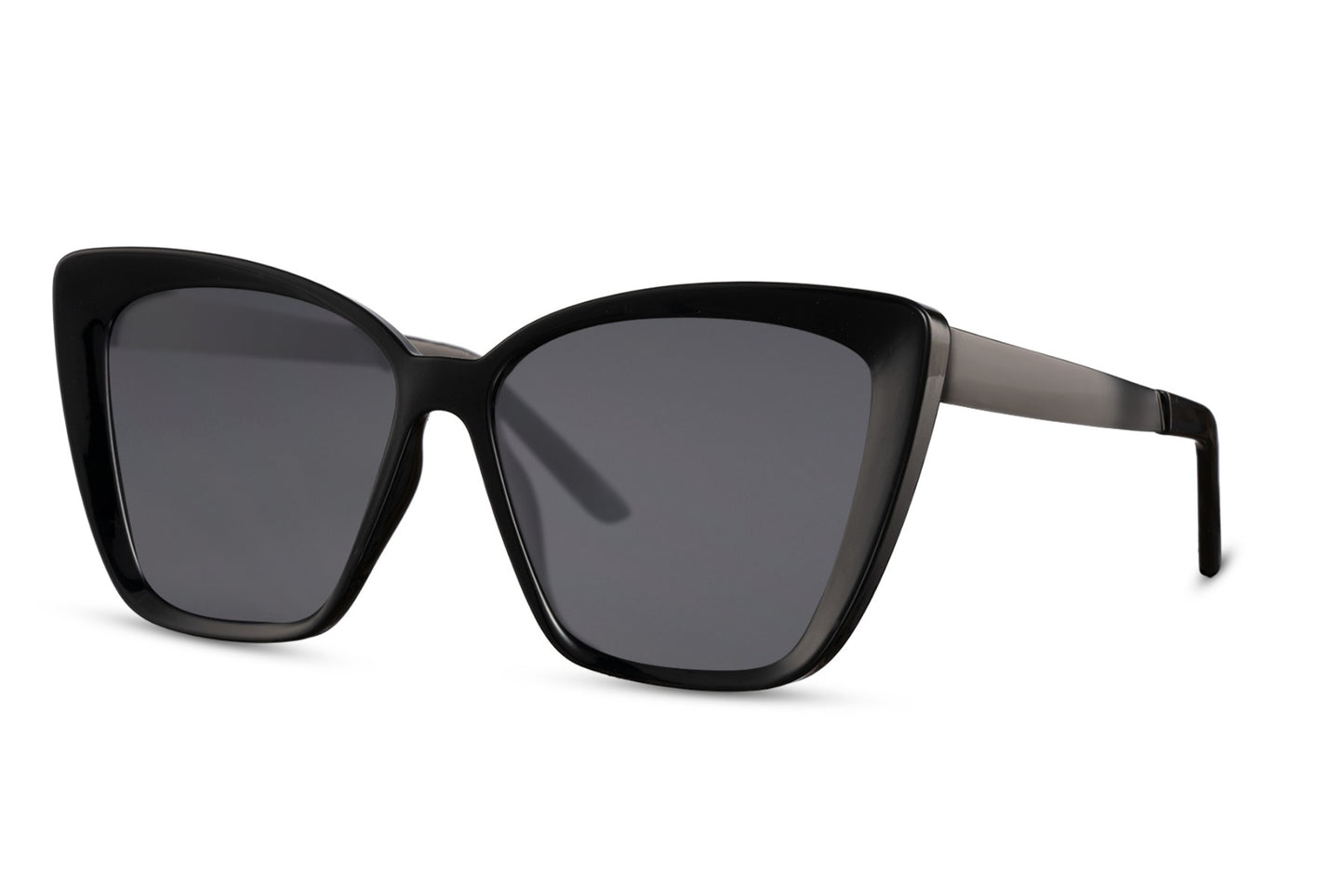Vintage Oversized Black Cat Eye Sunglasses