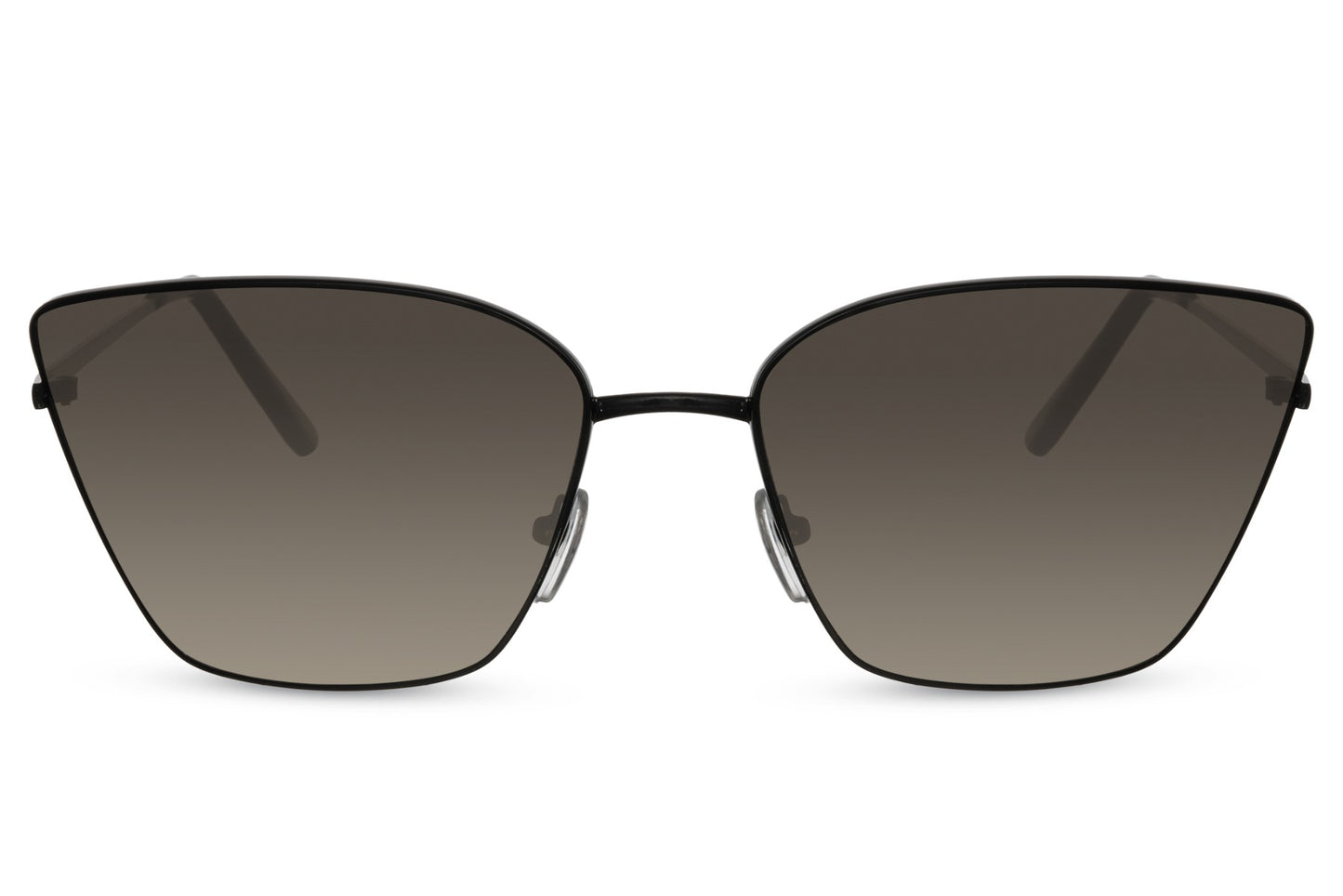 Black Metal Frame Cat Eye Sunglasses