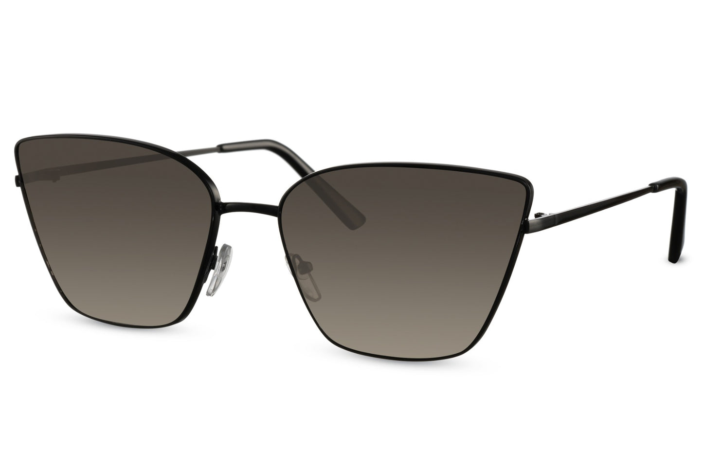 Black Metal Frame Cat Eye Sunglasses