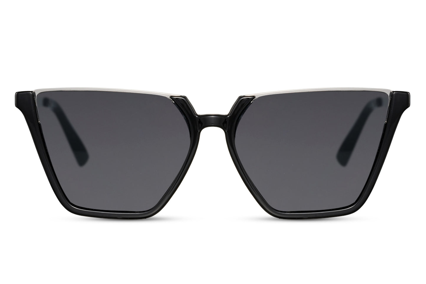 Black Geometric Cat Eye Sunglasses