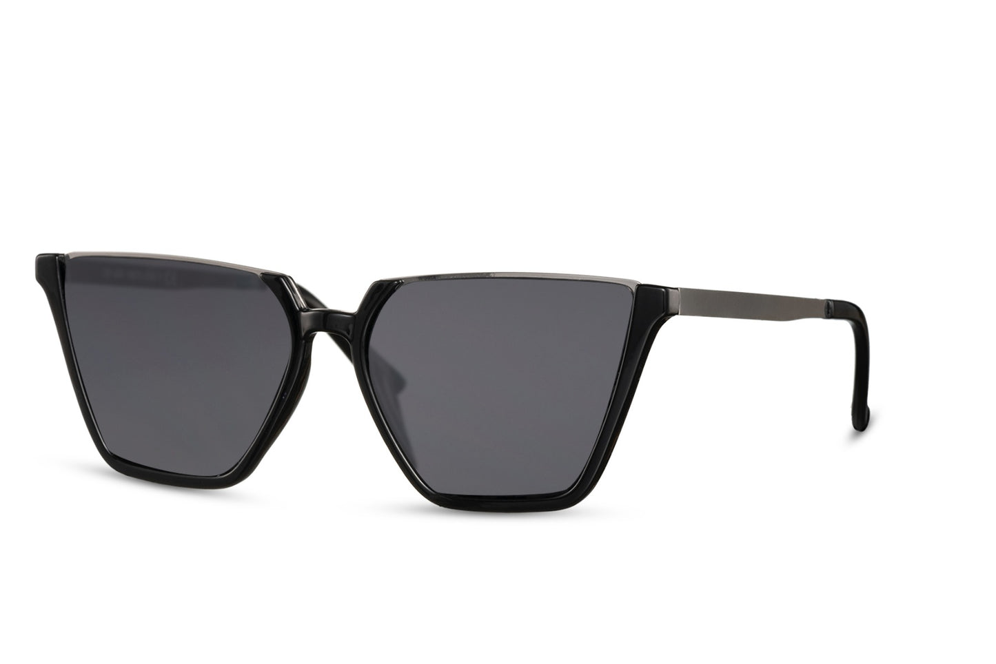 Black Geometric Cat Eye Sunglasses