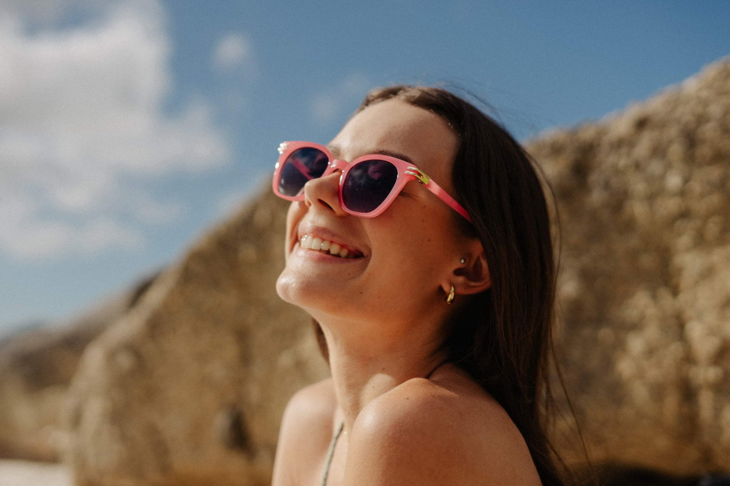 Luxury Pink Cat Eye Sunglasses