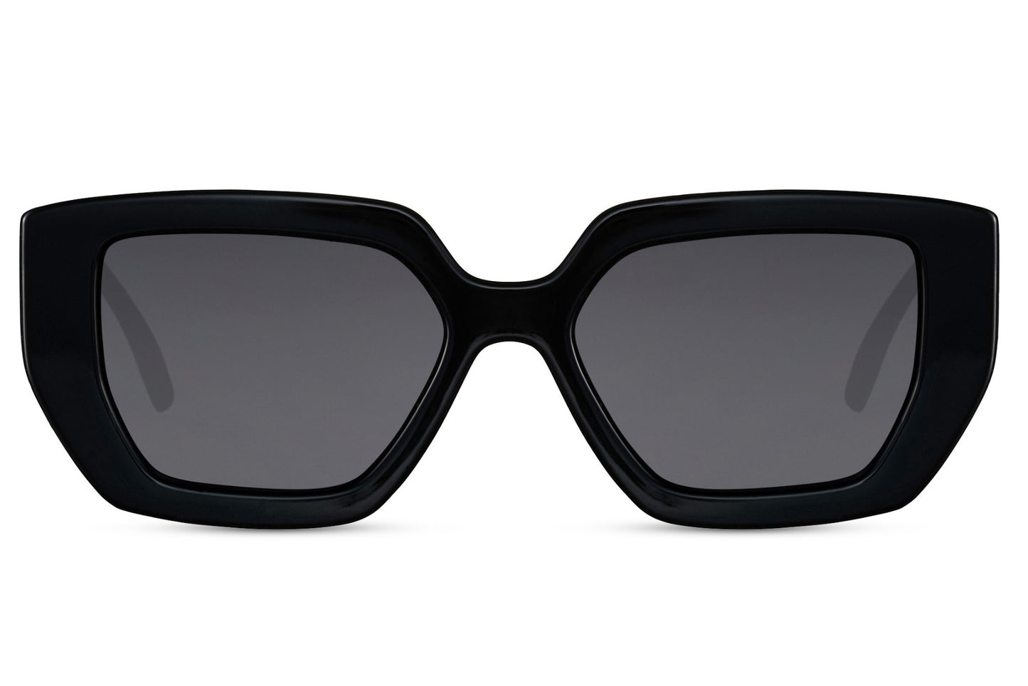 Geometric Black Cat Eye Sunglasses