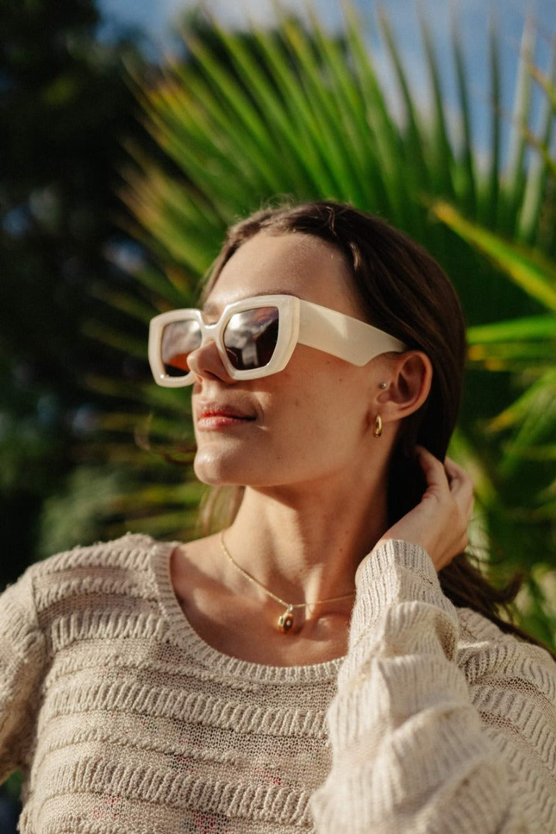 Square Shape Pink Cat Eye Sunglasses
