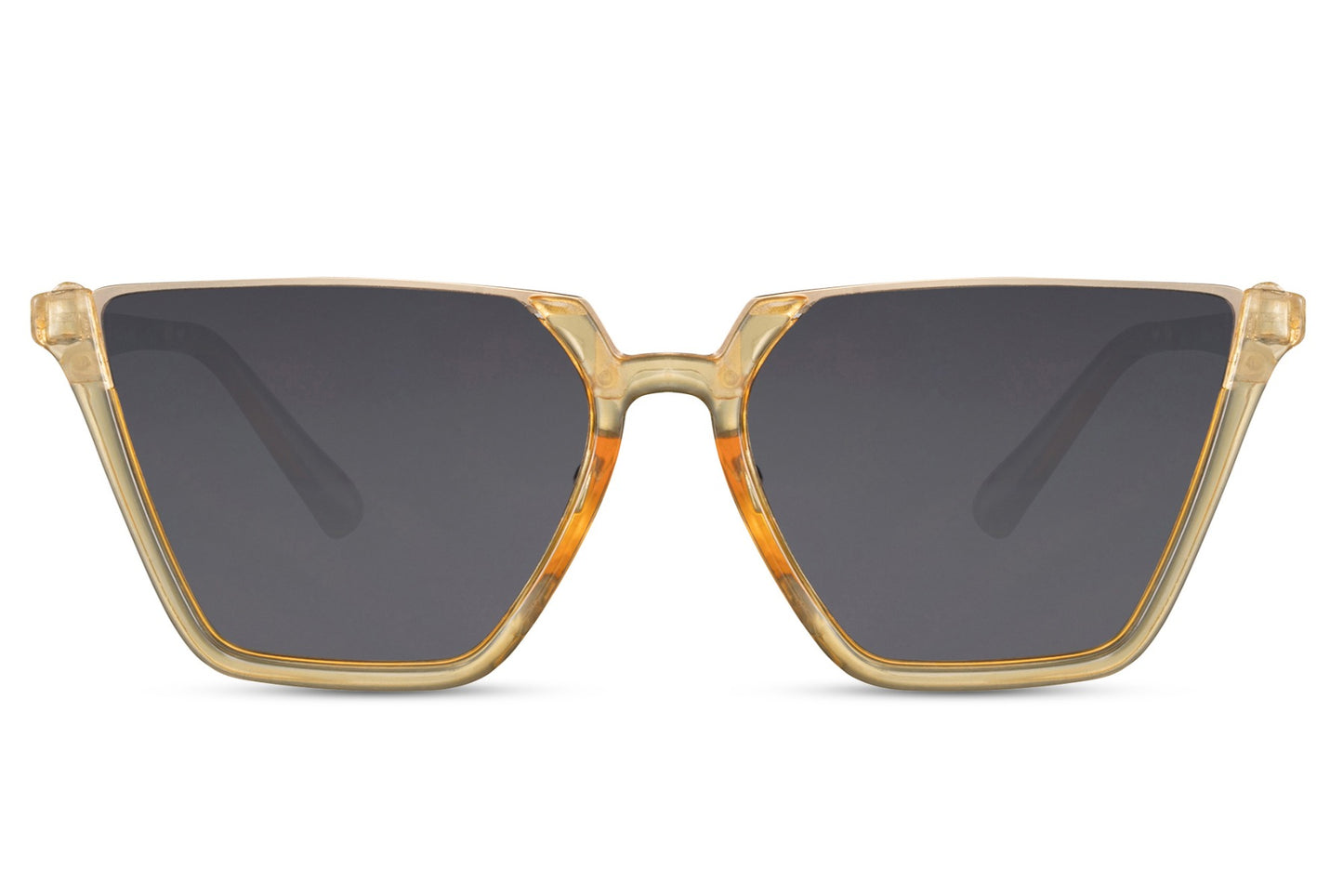 Geometric Yellow Cat Eye Sunglasses
