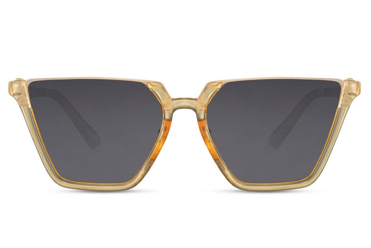 Geometric Yellow Cat Eye Sunglasses