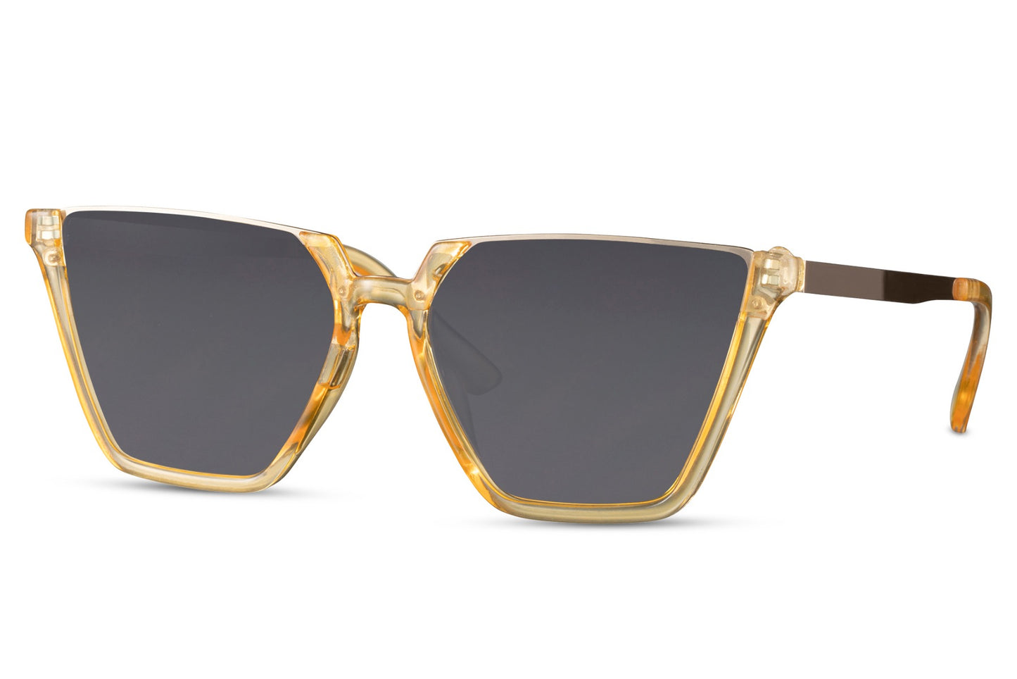 Geometric Yellow Cat Eye Sunglasses