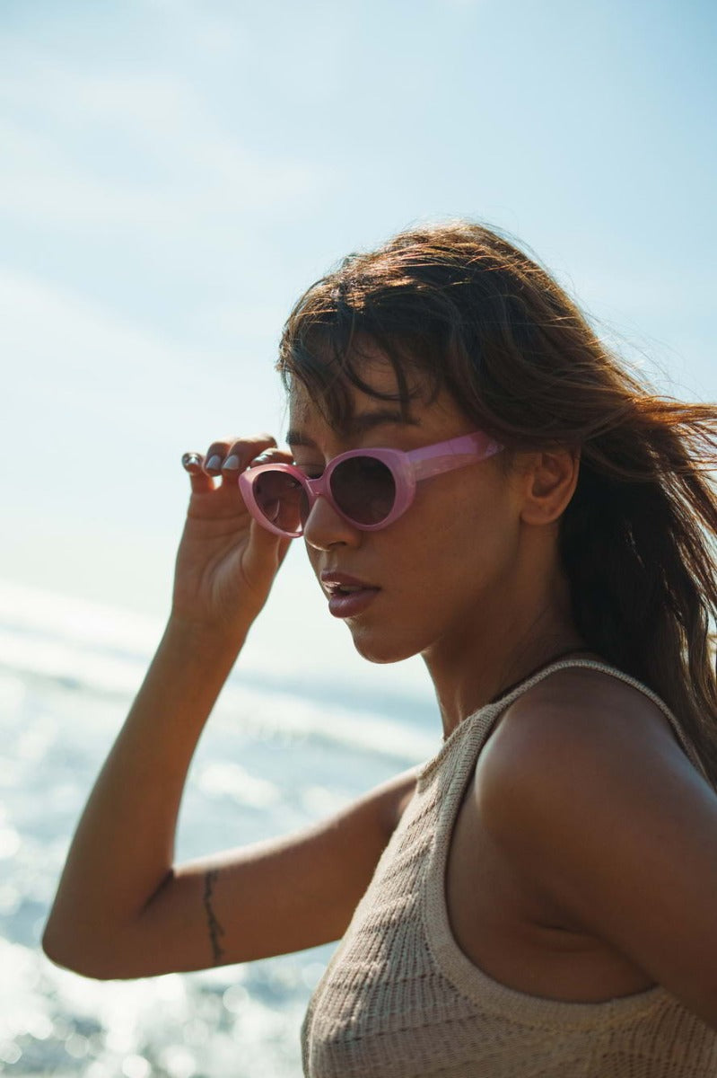 Pink Color Cat Eye Sunglasses