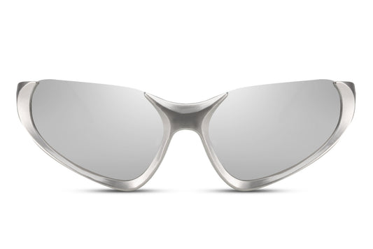 Designer Silver Cat Eye Sunglasses