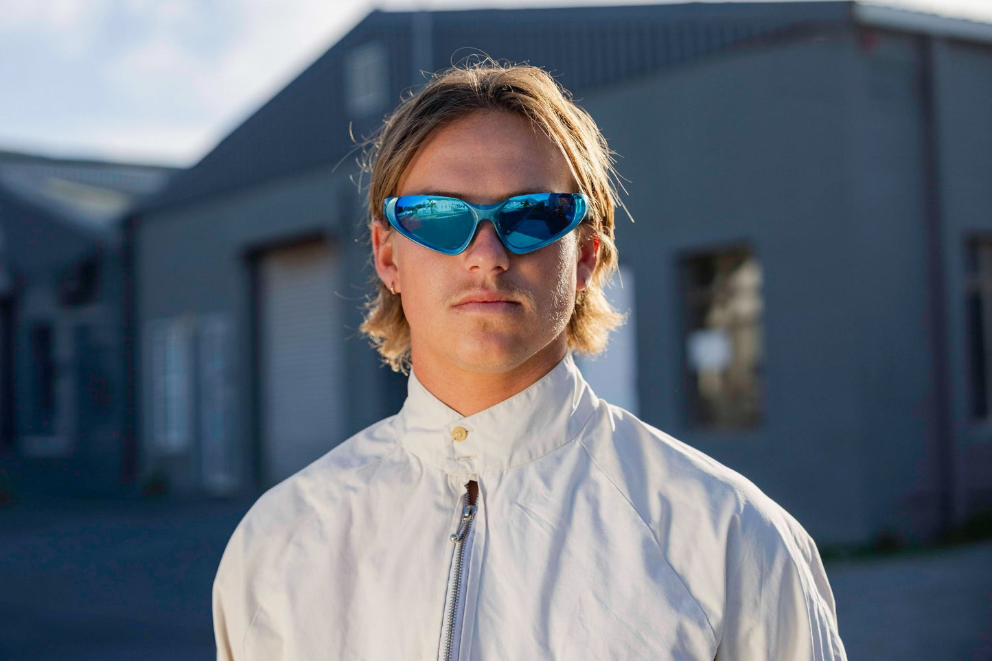 Designer Blue Cat Eye Sunglasses
