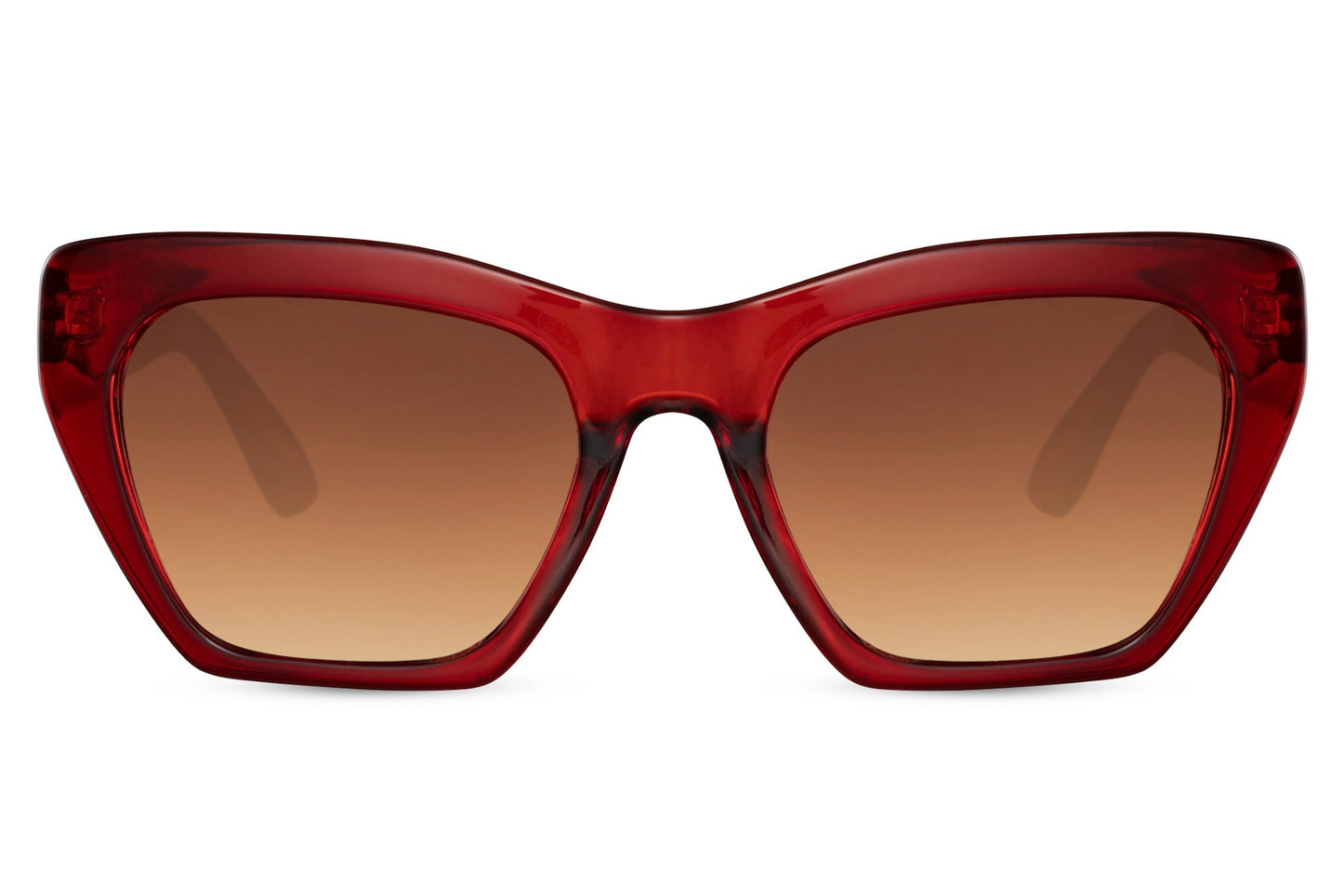 Oversized Red Wine Color Cat Eye Sunglasses