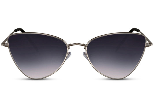 Metal Frame Black Cat Eye Sunglasses