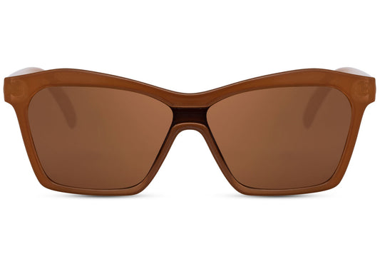 Brown Oversized Cat Eye Sunglasses