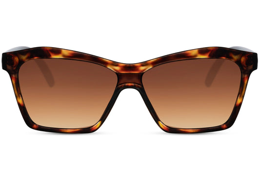 Leopard Print Oversized Cat Eye Sunglasses