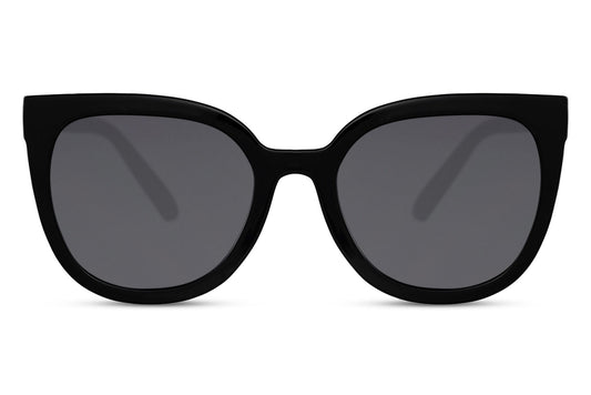 Oversized Black Cat Eye Sunglasses