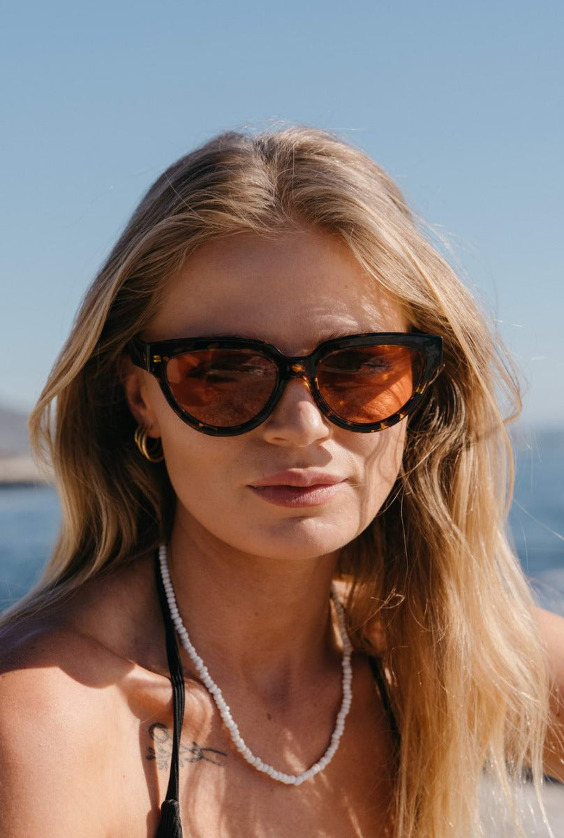 Oversized Animal Print Cat Eye Sunglasses