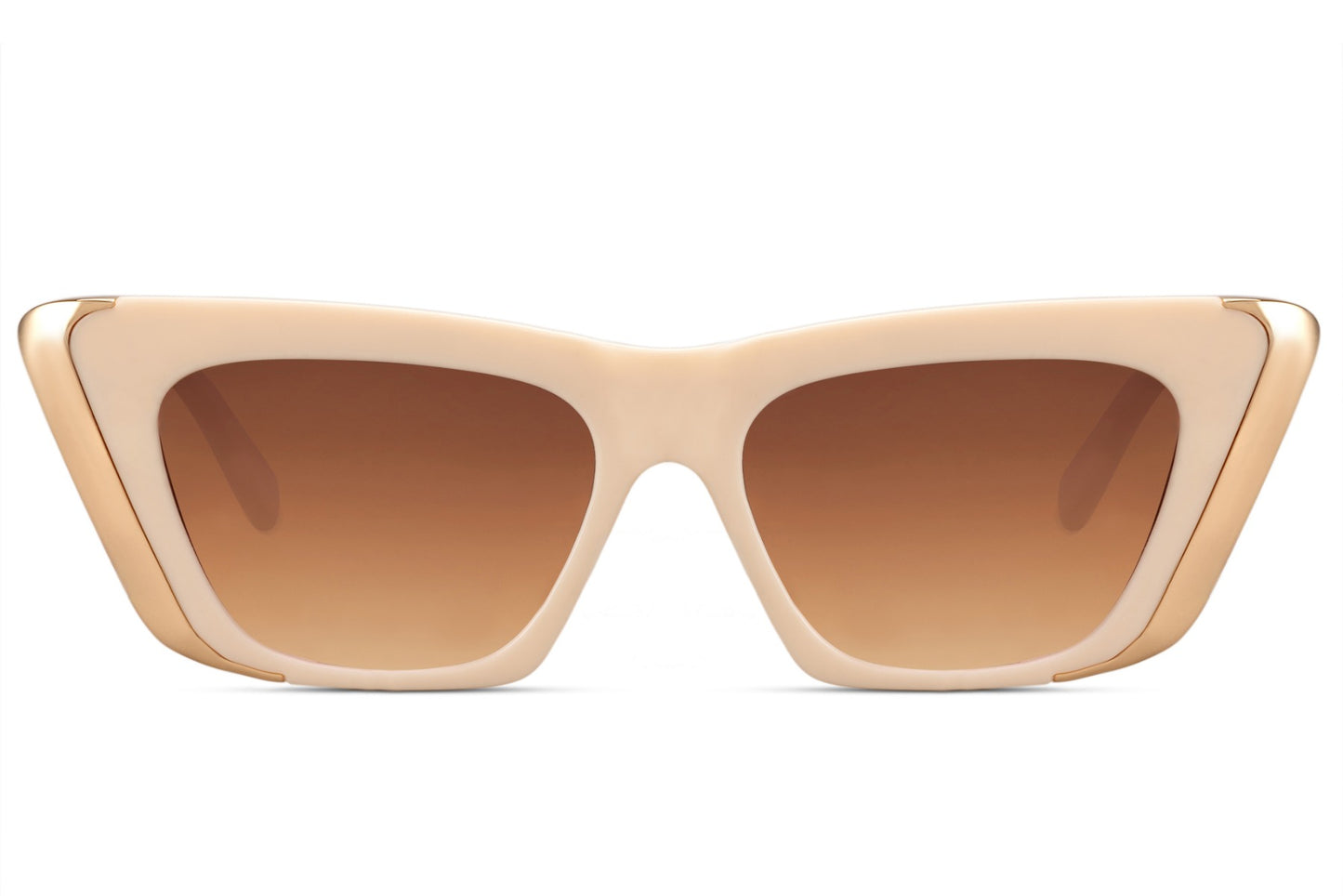 Brown Double Frame Cat Eye Sunglasses