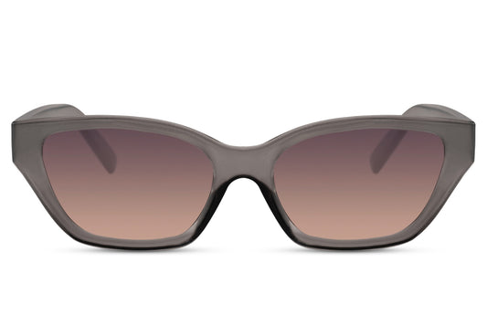 Grey Rectangle Cat Eye Sunglasses
