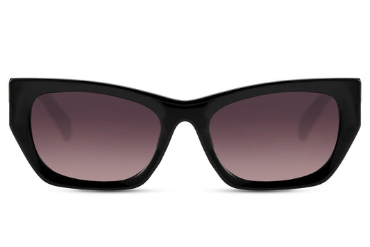 Black Rectangle Cat Eye Sunglasses
