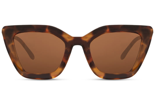 Animal Print Brown Cat Eye Sunglasses