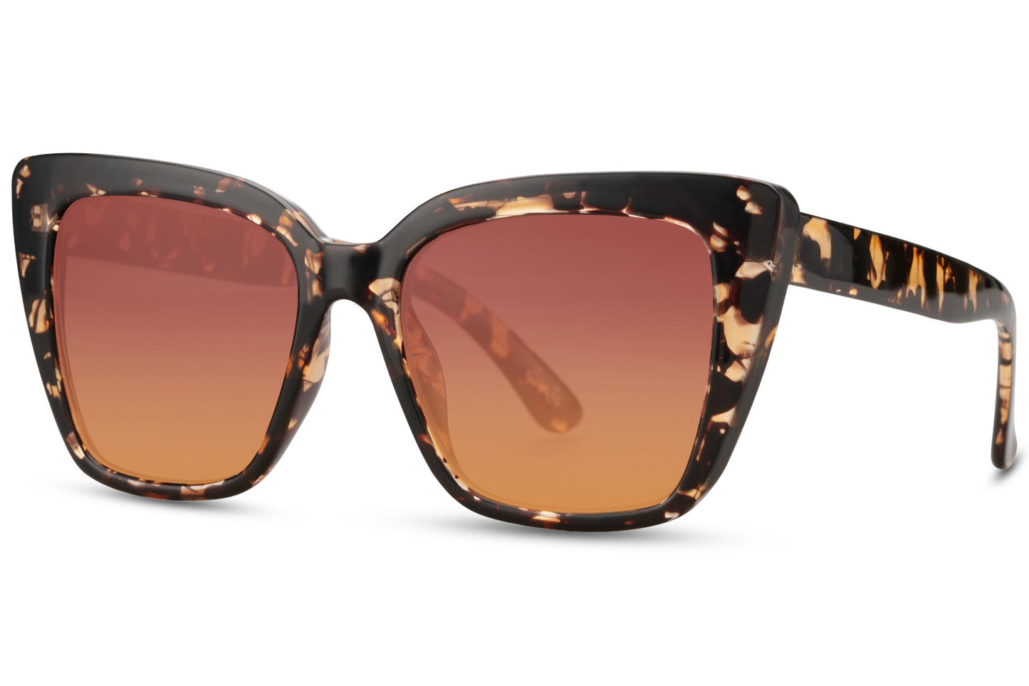 Leopard Rectangle Cat Eye Sunglasses