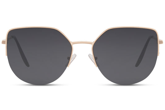 Geometric Black Cat Eye Sunglasses