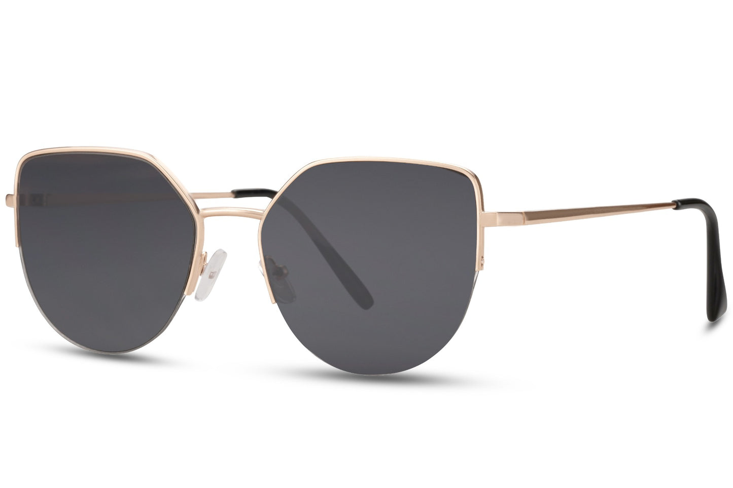Geometric Black Cat Eye Sunglasses