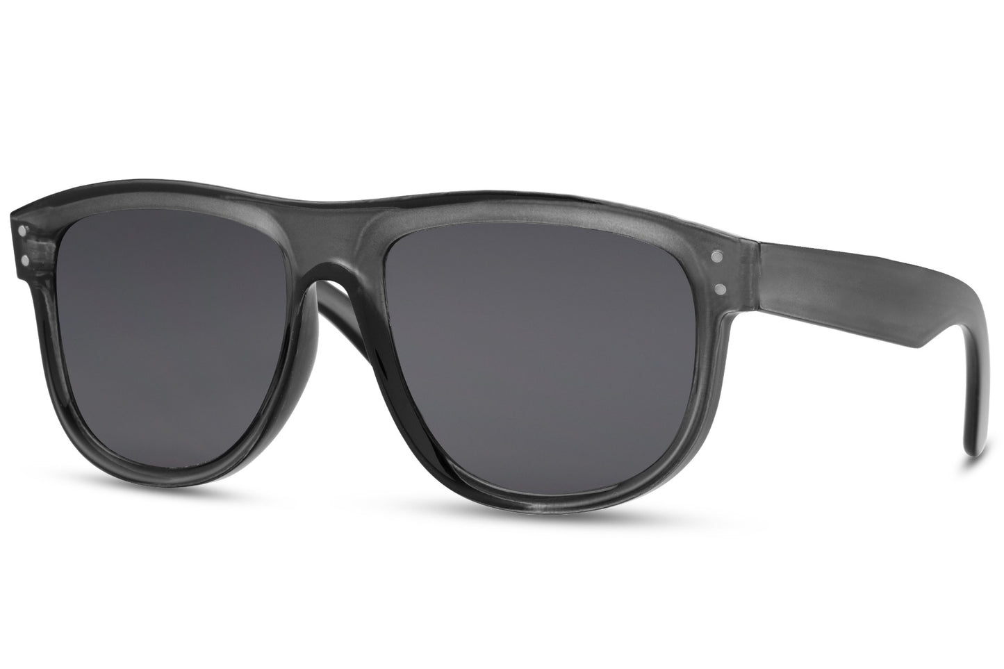 Unisex Oversized Transparent Black Wayfarer Sunglasses