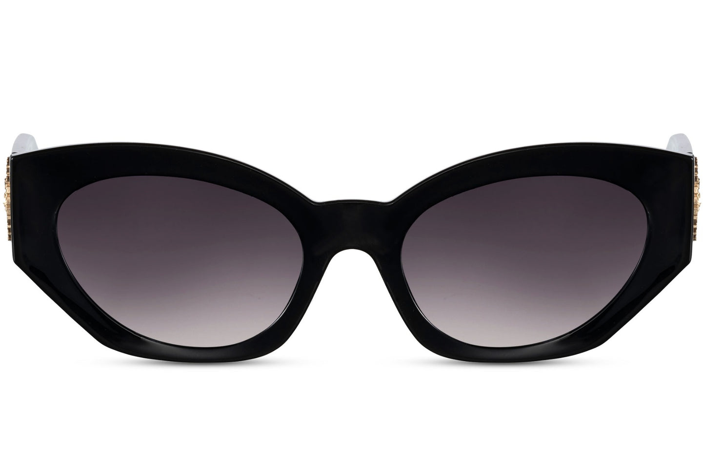 Luxury Geometric Black Cat Eye Sunglasses