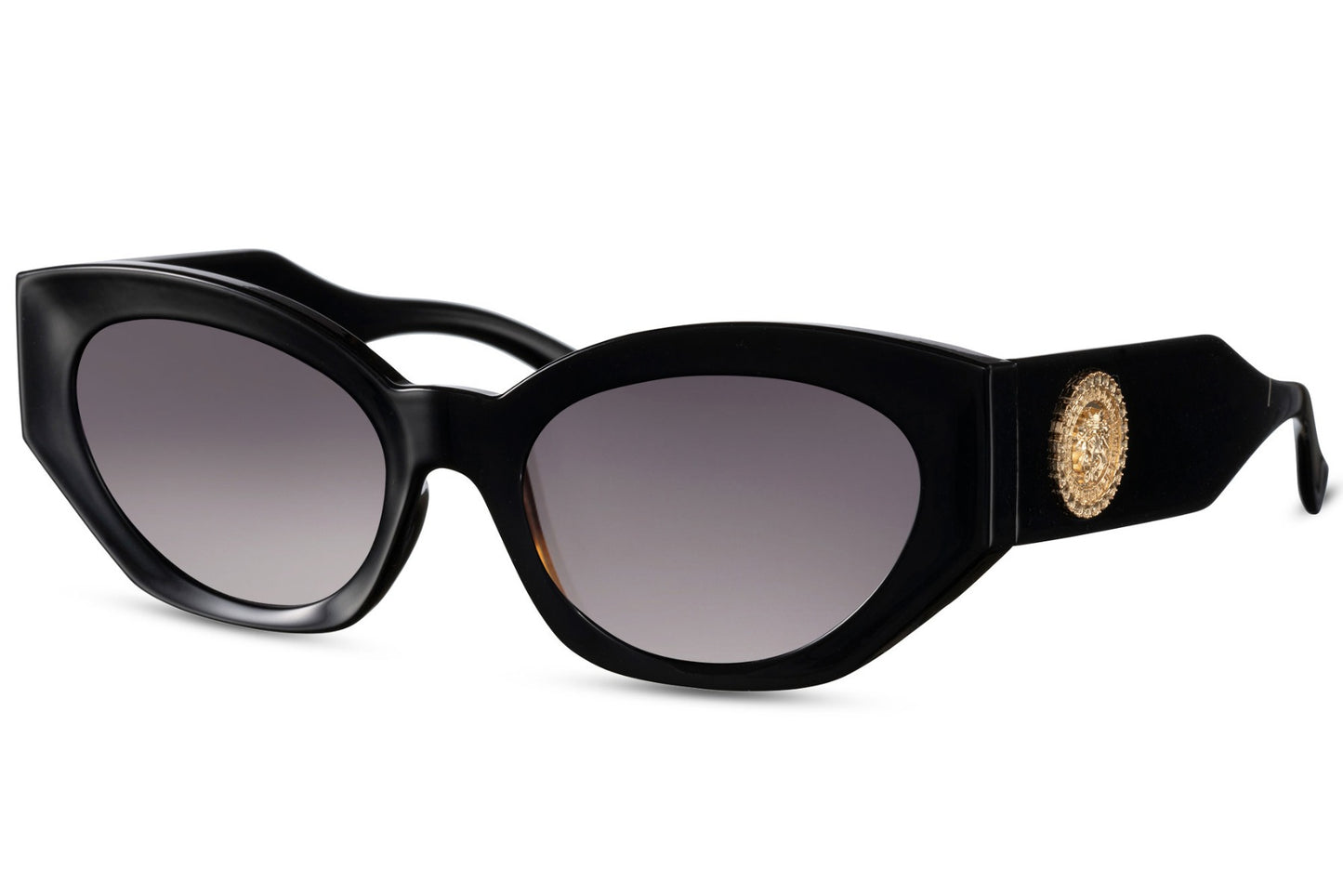 Luxury Geometric Black Cat Eye Sunglasses