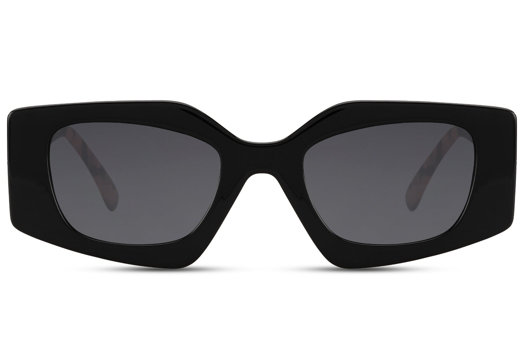 Black Rectangle Cat Eye Sunglasses For Women