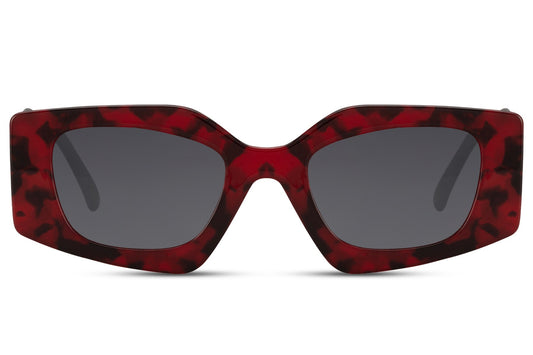 Animal Print Rectangle Cat Eye Sunglasses For Women
