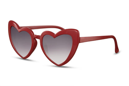 Luxury Heart Shape Red Frame Women Sunglasses