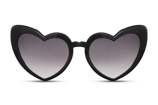 Luxury Heart Shape White Frame Women Sunglasses