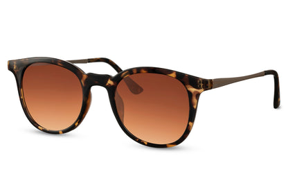 Wayfarer Sunglasses Animal Print Round Frame