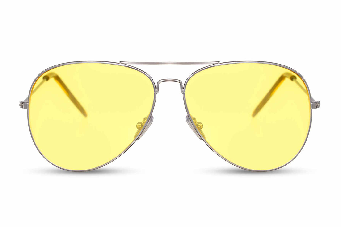 Yellow Transparent Aviator Sunglasses