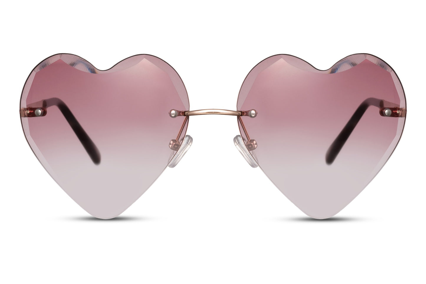 Diamond Cut Heart Shape Sunglasses