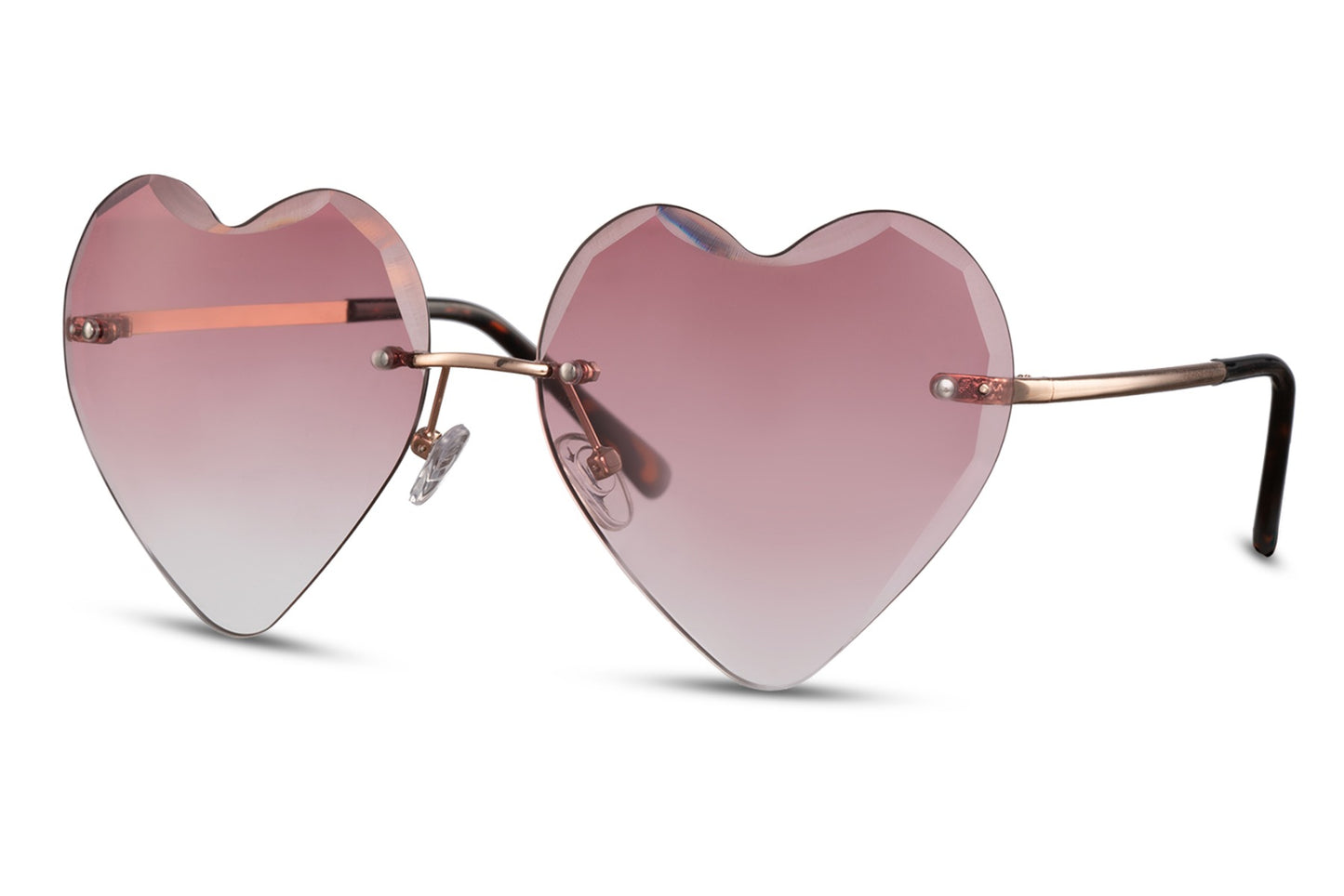 Diamond Cut Heart Shape Sunglasses