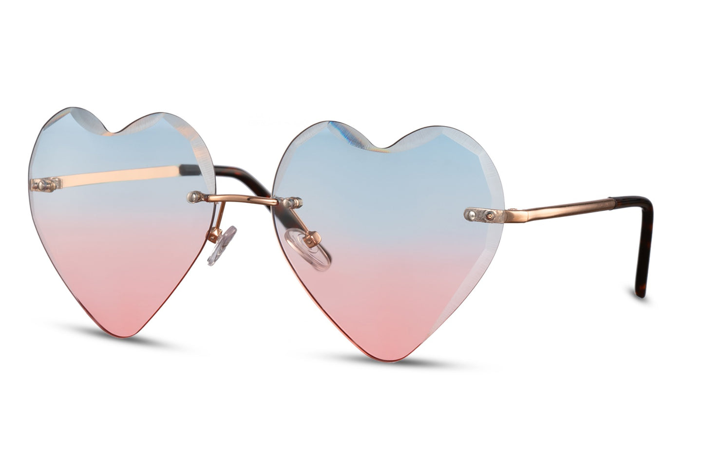 Gradient Heart Shape Transparent Party Sunglasses