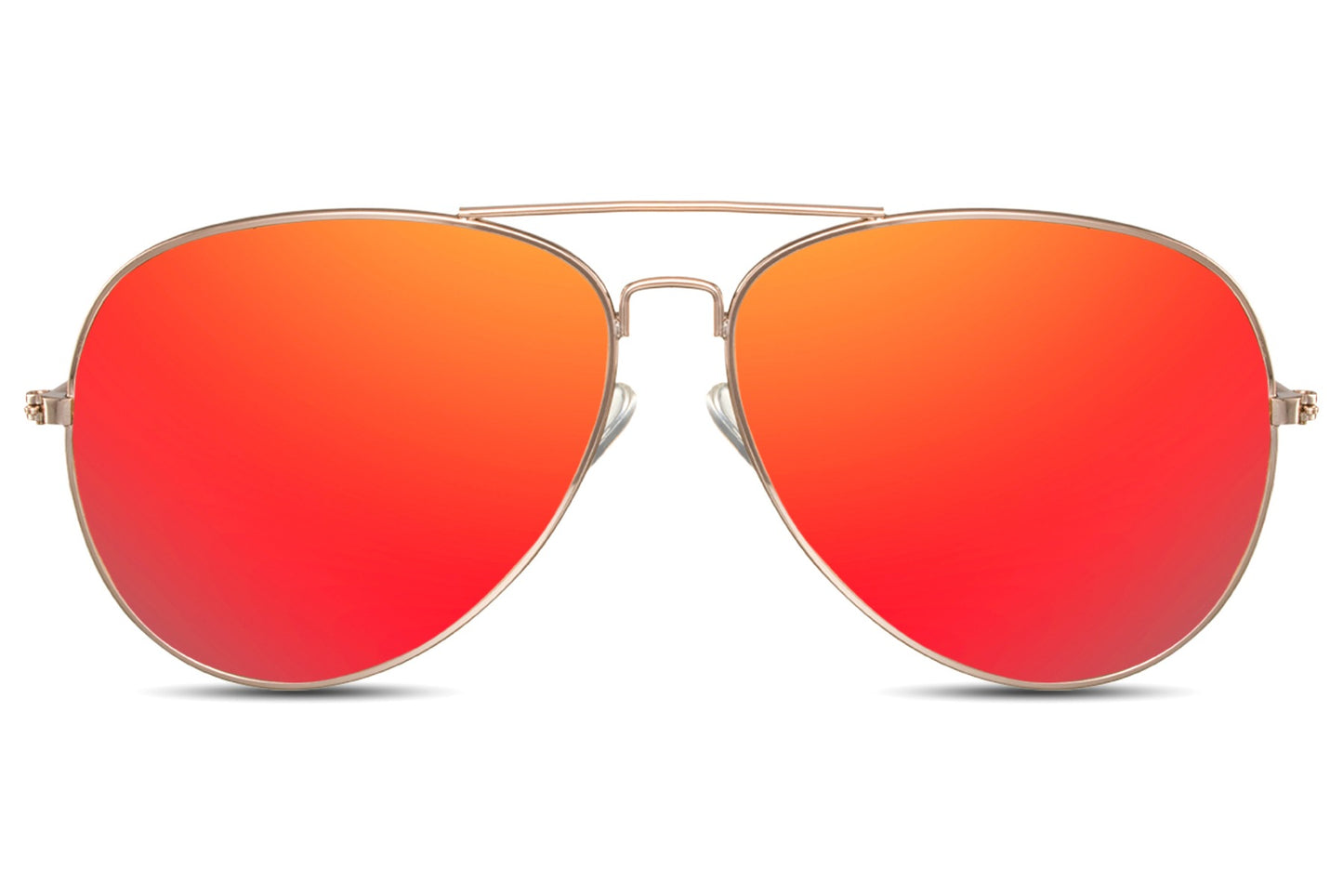 Party Wear Orange Red Aviator Sunglasses