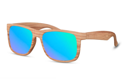 Wood Frame Wayfarer Sunglass